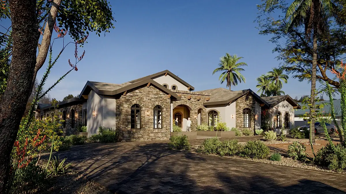 Architectural rendering of The Shea Residence II exterior